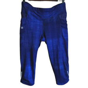Athleta Icy Haze Be Free Knicker Capri Leggings Blue Women's Small